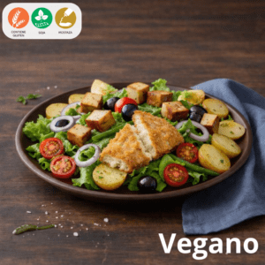 13 Ensalada de filetes de pescado vegano y vegetales (Nicoise)