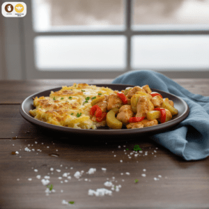 18 Pollo con alcachofas y papas gratinadas