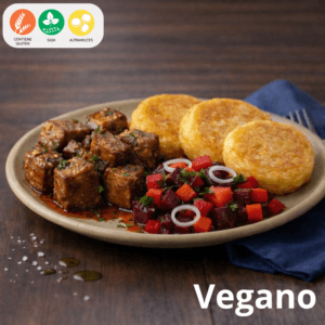 20 Fritada vegana con tortillas de papa y ensalada de remolacha